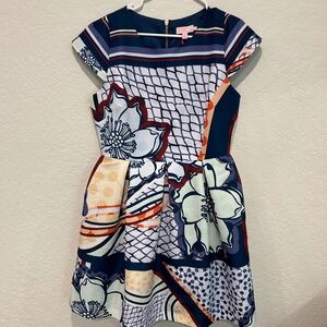 Ted Baker Tribal Print Wrennie Dress-  cap sleeve